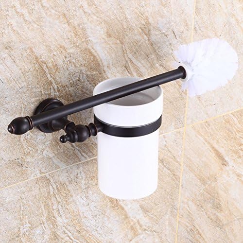 ZHFC Retro Bathroom black Toilet brush holder set European all bronze Toilet cup bathroom Toilet brush