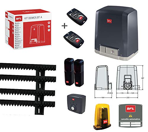 KIT CANCELLO SCORREVOLE CON MOTORE BFT DEIMOS BT A400 400KG R925266 00002 ML03