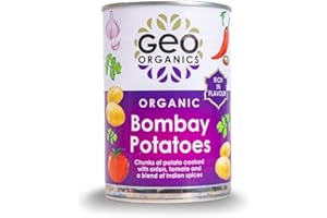 Geo Organics Bombay Potatoes 400g (Pack of 1) | All-Organic, Vegan & Flavorful | Quick & Aromatic Bombay Potato | Tasty Bombay Potatoes Perfect for Any Meal or Snack!