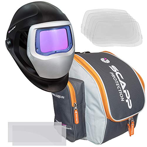 Speedglas 9100 XXI im SET, inkl. SCAPP Protection Rucksack, 5 äußeren und 2 inneren Vorsatzscheiben, Schweißhelm, Schweißmaske