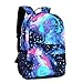 Produktbild Unisex Mode Rucksack, MFEU Galaxy Schultertasche Oxford Stoff Schule Laptoptasche Rucksack Reise Daypack mit Fluoreszenz (Black Pen Bag + Diebstahlsicherung)