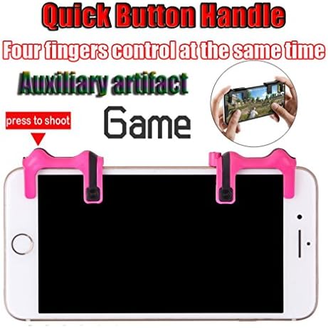 Eat Chicken Artifact Auxiliary,Diadia Gaming Trigger for Phone Mobile Diadia Fire Button Handle for L1R1 Shooter Controller PUBG,Left+Right (Hot Pink)