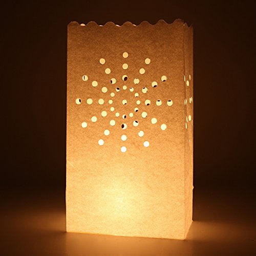 20 St. Sonne Motive Kerzentüte Lichttüte Luminarias Candlebag Laterne Garten Windlicht Gartenlicht Tischdeko Hochzeit Deko - 3
