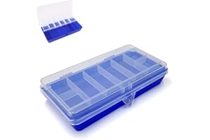 CUICANFLA 1 Pcs Caja Para Aparejos De Pesca Caja De Piezas Suministros PláStico Profesional Para Caja De Almacenamiento Contenedor, La Caja De Cebo De Pesca Está Equipada Con 11 Compartimentos Independientes