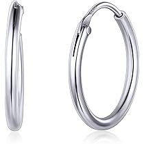 Silverly Cerchi A Mezzaluna In Argento 925 Da 19mm | Design Liscio - Foto 2