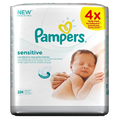 Preisvergleich Produktbild Pampers Sensitive Feuchttücher 4 x 56 pro Packung