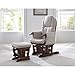 Tutti Bambini GC35 Reclining Glider Nursing Chair & Stool (Walnut)