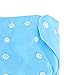 Baby 5 Pcs Diamer Inserts 5 Pcs Pocket Cloth Diapers Snaps Covers Cute Reusable Unisex Washable Baby Diaper Cover Cloth (Blue)