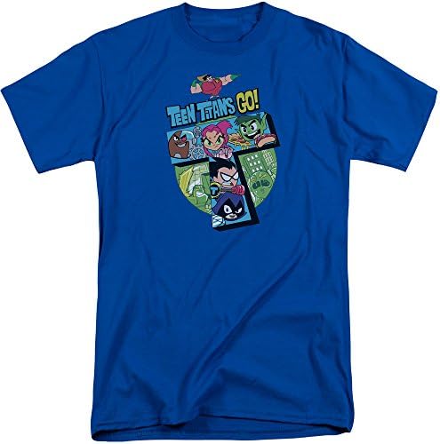 Teen Titans Go T Mens Big and Tall Shirt Royal 3X