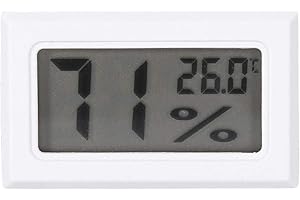 DPOFIRS Termometr do pomiaru wiotności z cyfrowym wyświetlaczem LCD, precyzyjnym elektrycznym termometrem higrometrycznym, miernikiem temperatury i wiotności w domu, 10% ~ 99% wiotności (biały)