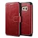 Produktbild Samsung Galaxy S7 Handy Schutz-Hülle Dandy Layered Weinrot / Schwarz Premium PU-Ledertasche | Zubehör Smartphone Tasche | Cover mit Kartenfach | VRS Design Rundum-Schutz Case | Klappbar-Etui | glamour Wallet
