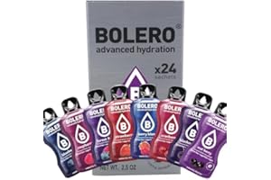 Bolero boissons BERRY MIX STICKS 24x3g I boisson rafraîchissante en poudre sans sucre édulcorée à la stévia | boisson hypocalorique à la vitamine C