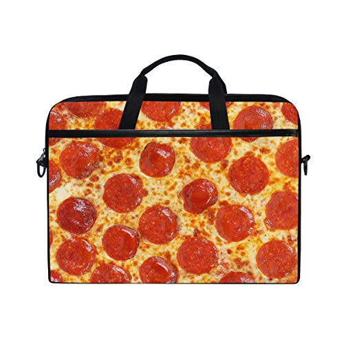 Use7 Fresh Pizza Food 15 inch Laptop Laptop Sleeve Case Briefcase Messenger Notebook Computer Bag Shoulder Strap Handle for Men Women Boy Girls