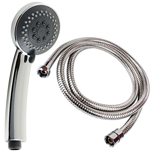 Duschkopf mit Schlauch von SANIXA SX24 | Duschbrause Set mit 3 Funktionen Duschschlauch 200cm Duschsysteme Hand-Brause mit Brauseschlauch Brausekopf Brausegarnitur Duschset | Badezimmerausstattung