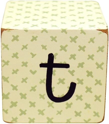New Arrivals Letter Block T, Green/White