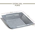 Premium Gemüse-Grillkorb von Grill Republic | Große BBQ-Grillschale aus Edelstahl | Zubehör für Holzkohle – Bild 3