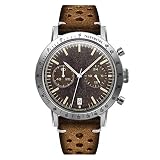 Undone Urban Tropical Caribbean Hybrid Chronograph Quarz Mechanische Edelstahl Leder Bronze Braun Herren Uhr