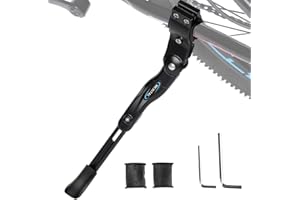 MEXITAL caballetes para Bicicletas, 4cm Altura Ajustable y Durable, Universal Soporte de Bicicleta Aleación de Aluminio Adapta a 24-28 Pulgadas MTB Montaña, Carretera Bicicleta, Plegable Bici