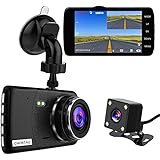 CHORTAU 4.0" Screen Full HD 1080P 170° Wide Angle Dashboard Camera Car Blackbox Car DVR Vehicle Dash Cam with G-Sensor, WDR, Loop Recording