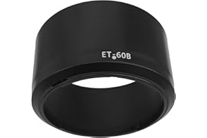 ET-60B Lens Hood for Canon RF-S 55-210mm F5-7.1 is STM Lens on R50 R100 Camera(for Accessories),HUIPUXIANG 55mm Lens Hood