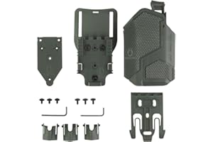 Peminkoo Funda táctica para Pistola para Mano Derecha Airsoft G1ock 17 19 Sig P226 P320 Fundas Sistema QLS Cinturón para Pistola con Linterna X300