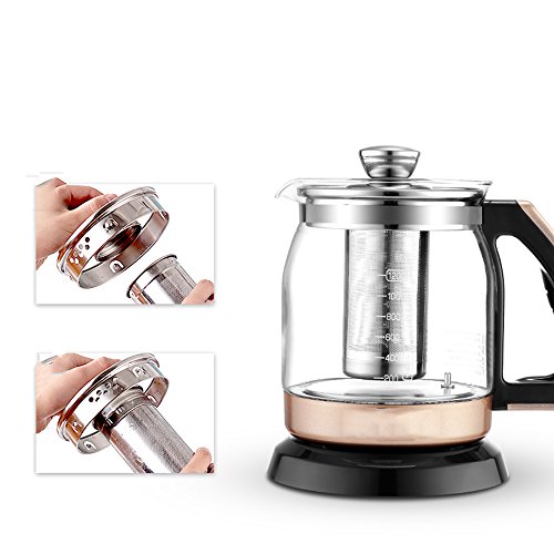 Kettle FEIFEI Electric Glass Black Gold Color 700W 1.2L 268 * 208 * 255mm Anti-dry Easy to move