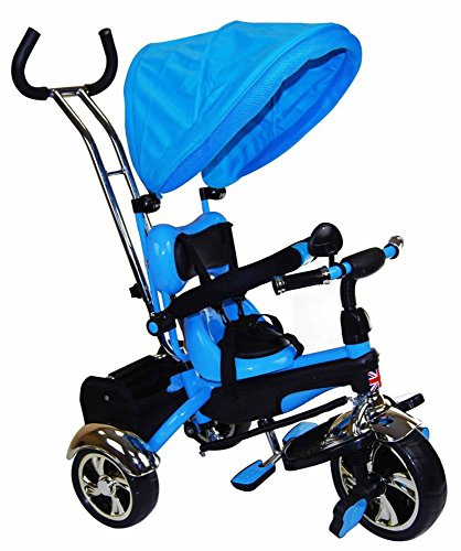 Kyootsi Smart Trike Baby Tricycle 4 in 1 Kids Bike with Round Canopy Hood from Very Bazaar (Blue)