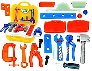FunBlast Plastic Construction Tools Kit Toys for Kids (Multicolour) - Set of 22 Pieces, Multi color