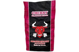 TORO - Chunks Cherry per Affumicatori e Barbecue, Legno di Ciliegio, Ideale per Maiale, Manzo, Pollo, Agnello, Verdure e Pesce, Cotture Lunghe, Affumicatura Decisa e Fruttata, 7,07 Litri