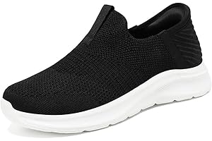 HiGropcore Slip on Sneakers Women, Mesh Breathable Womens Walking Shoes, Hands-Free Casual Slip in Gym Running Trainers Shoes for Ladies, Lightweight for Fitness Jogging Sports