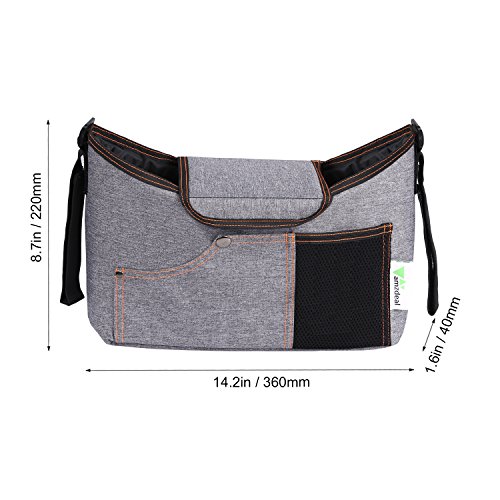 Yimomoyi Kinderwagen Organizer - Praktische Tasche Mit Großem Stauraum Für Buggy & Kinderwagen
