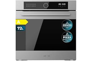 Cecotec Four Encastrable Multifonction 60 cm Bolero Hexa AF316000 Inox A 3400 W, Capacité de 72 L, 11 Fonctions avec Airfryer Master, Pizza Master, Steam Assist, Steam EasyClean, 3D Cooking, Defrost