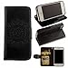 Produktbild Hülle für iPhone 6S,Case für iPhone 6,iPhone 6S Handyhülle Leder Wallet Case,YingC-T Elegant Malerei Mandala Blume Schwarz Muster Handytasche iPhone 6 6S Schutzhülle Leder Bookstyle Brieftasche Ständer Stand Hülle mit Karte Halterung Magnetverschluss Extra Dünn Tasche Premium Design Klapphülle Flip Schutz Schale Hülle Etui Cover für Apple iPhone 6/6S 4.7 Zoll