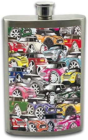 Koolart Ultimate Cartoon Hipflask in Stainless Steel with Design of German Mini Cars