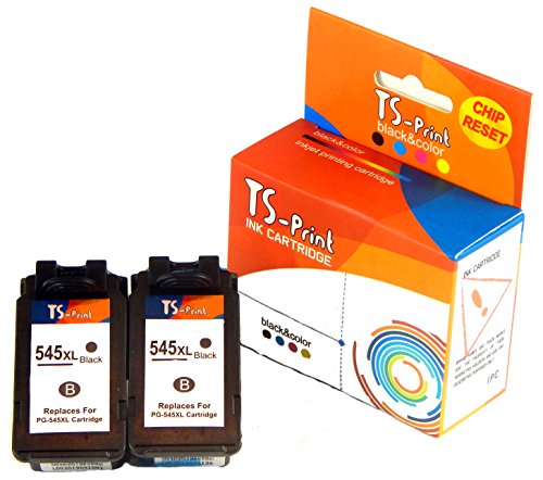 TS-Print® Tintenpatronen kompatibel zu Canon PG-545XL bk / 2er Set / 2x 30ml schwarz black mit Füllstandanzeige
