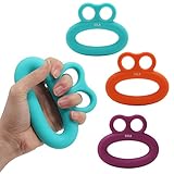 Xcellent Global Silicon Hand Strengthener Grip Rings Pack of 3 for Finger & Hand Training and Rehabilitation ,3 Resistance Level SP055