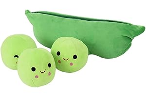 PUNELE Plush Toy,Pea Pod Plush Soft Toy,Peas-in-a-Pod Medium Soft Toy,Toys Story 3,Plush Character Figure with Zipper,Soft Throw Pillow Stuffed Pea Pod Toys Kids Gifts (Green #53)