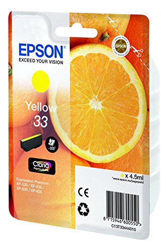 Epson T3344 Tinte, Orange, Claria Premium, Text- und Hochglanzfotodruck (Singlepack) gelb - 2