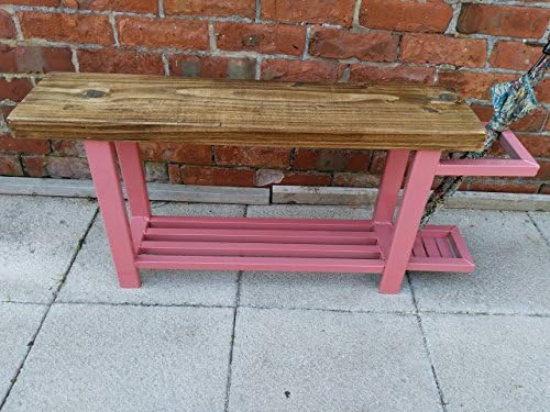 Umbrella stand finished in Antique pink Hallway bench shoe rack bench