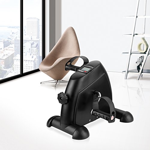 Finether Mini-Bike Heimtrainer Pedaltrainer Bewegungstrainer Arm- und Beintrainer mit LCD-Monitor einstellbarer Widerstand Fahrradtrainer Fitness-Fahrrad Heimfahrrad Trainingsrad Trainingsgerät Fitnessgerät Trainer für Arme und Beine zuhause platzsparend - 9