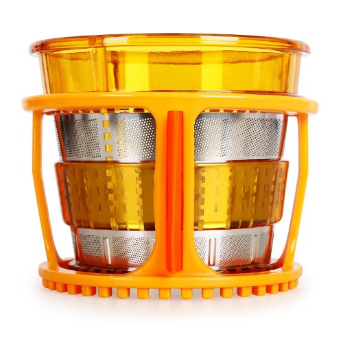 Klarstein Fruitpresso Bella Rossa Entsafter Saftpresse (Slow Juicer, 150 Watt, 70 U/min., Schneckenpresswerk, Vor-und Rücklauf, Auffangbehälter) rot - 4
