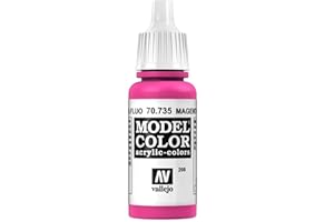 Vallejo Model Color Pintura Acrílica, Rosa (Fluorescent Magenta), 17 ml