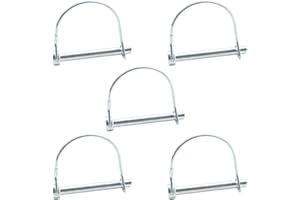 CEEYSEE 5Stück Sicherungsstift 8 mm x 60 mm Rohrklappsplinte mit Rastverschluss aus Verzinktem für Anhänger, Lastwagen, Traktoren, Kippern, Bauernhof, Rasenmäher (D8 mm x 60 mm)