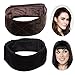 PIXNOR Velvet Wig Grip Band Adjustable Head Hair Band, Pack of 2 (Brown and Black)