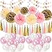 Produktbild Artoper 62 Stück Party Deko Set, Pompoms Blumen, Spiral Girlanden, Quasten Girlande, Punkte-Girlande und Luftballon für Geburtstag Hochzeit Baby Dusche (Rosa)