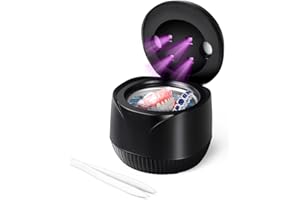 TOUTBIEN Ultraschallreiniger Ultraschallreinigungsgerät 200ml 45KHz Ultraschallgerät für Zahnersatz, Aligner, Retainer, Whitening Trays, Night Dental Mouth Guard, Zahnbürstenkopf, Schmuck, Ring