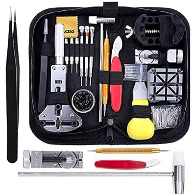 Zacro 151pcs Montre Réparation Kit Professionnel Spring Bar Tool Set, Montre Bande Lien Épingle Outil Ensemble avec Étui de Transport