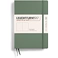 LEUCHTTURM1917 365488 Notebook Medium (A5), Hardcover, 251 Numbered Pages, Olive, Plain