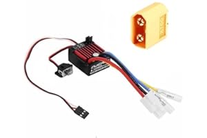 SPARKHOBBY QuicRun 1060 60 A Spazzolato Elettronico Controllo della Velocità per HobbyWing ESC 2-3S Lipo SBEC 6V 3A Impermeabile Antipolvere per Sport 1:10 (1060 60 A XT60-M)