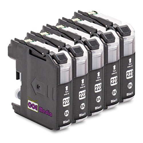 5er Set - kompatible Tintenpatronen zu BROTHER LC223 BK | 5x Schwarz mit 20ml Inhalt | geeignet für Brother DCP-J4120DW MFC-Ink, MFC-J4420DW 4-in1, MFC-J4620DW 4-in-1, MFC-J4625DW, MFC-J4425DW Brother DCP-J 4120 DW, MFC-J 4420 DW, MFC-J 4425 DW, MFC-J 4620 DW, MFC-J4625 DW